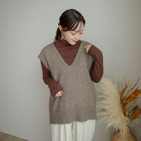 レディース タートルネック長袖（terawear emu×FIBER HEAT）