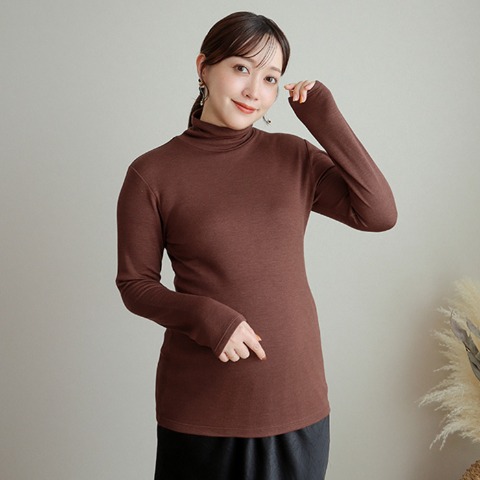 レディース タートルネック長袖（terawear emu×FIBER HEAT）