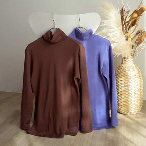 レディース タートルネック長袖（terawear emu×FIBER HEAT）