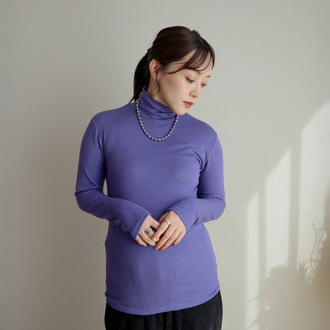 レディース タートルネック長袖（terawear emu×FIBER HEAT）