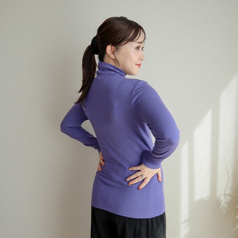 レディース タートルネック長袖（terawear emu×FIBER HEAT）