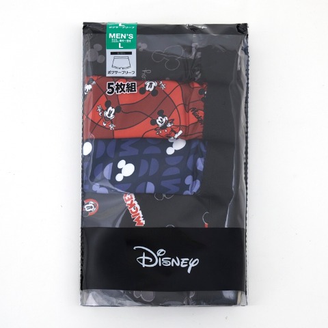 メンズ　5枚組ボクサーブリーフ（ミッキーマウス）