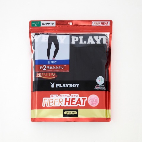 メンズ　ロングタイツ（FIBER HEAT・PLAYBOYコラボ）