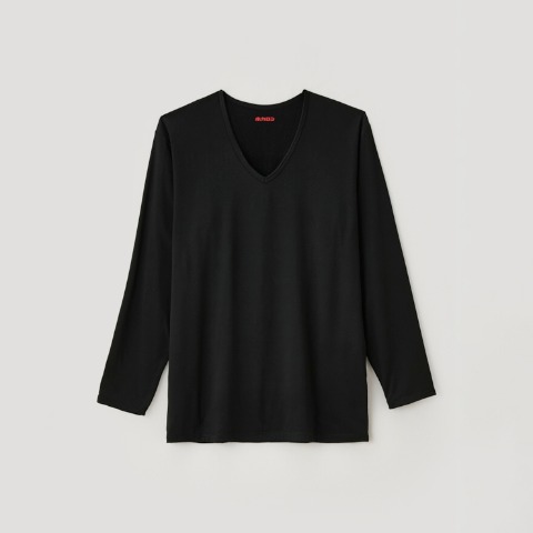 メンズ　4枚組　長袖Vネックインナー（ホカロン）