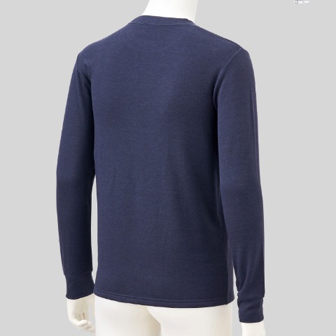 メンズ　丸首インナー（FIBER HEAT SUPER PREMIUM あったかコットン）