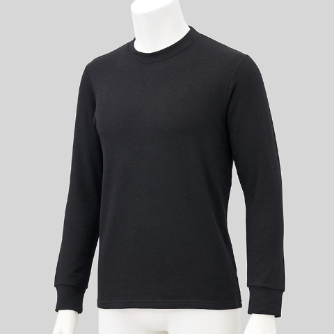 メンズ　丸首インナー（FIBER HEAT SUPER PREMIUM あったかコットン）