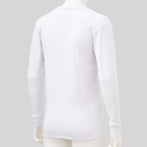 メンズ　長袖丸首インナー（FIBER HEAT SUPER PREMIUM あったかモイスト）