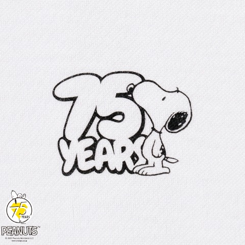 メンズ　長袖丸首インナー（FIBER HEAT×PEANUTS）