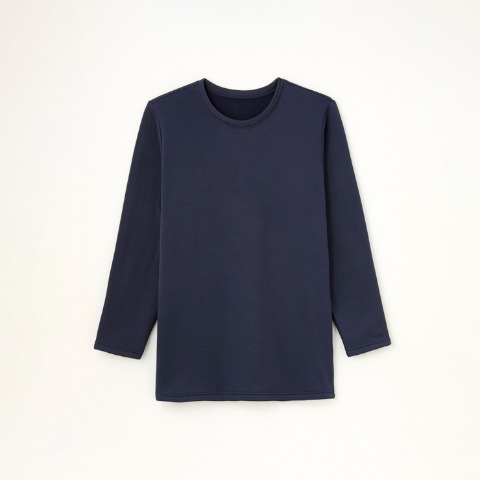 メンズ　長袖クルーネックインナー（FIBER HEAT×ホカロン）