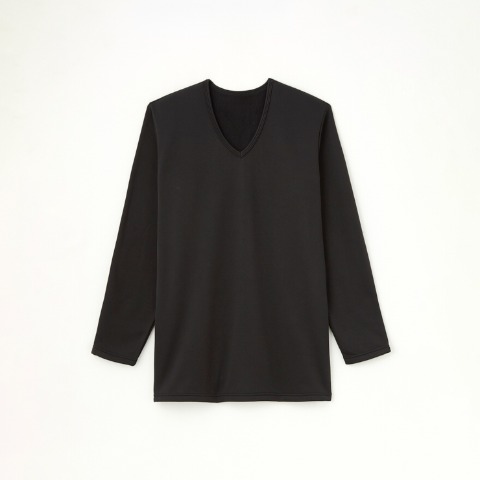 メンズ　長袖Vネックインナー（FIBER HEAT×ホカロン）