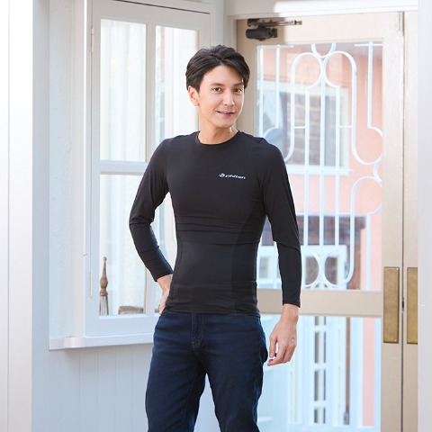 メンズ 長袖インナー（活き活きラボ×Phiten）