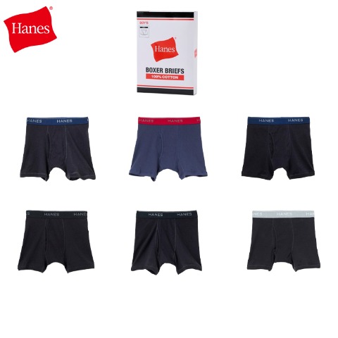 ボーイズ 6枚組ボクサーブリーフ（140-160cm・HANES）