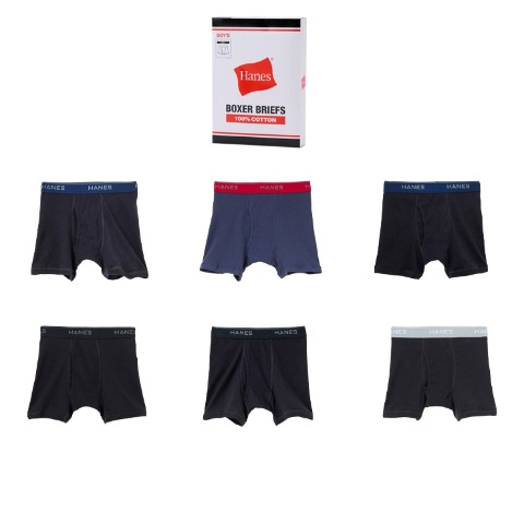 ボーイズ 6枚組ボクサーブリーフ（140-160cm・HANES）