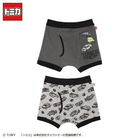 ボーイズ　2枚組ボクサーブリーフ（110～130cm・トミカ）