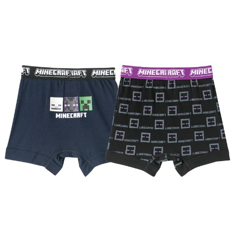 ボーイズ 2枚組ボクサーブリーフ（120-150cm・マインクラフト）