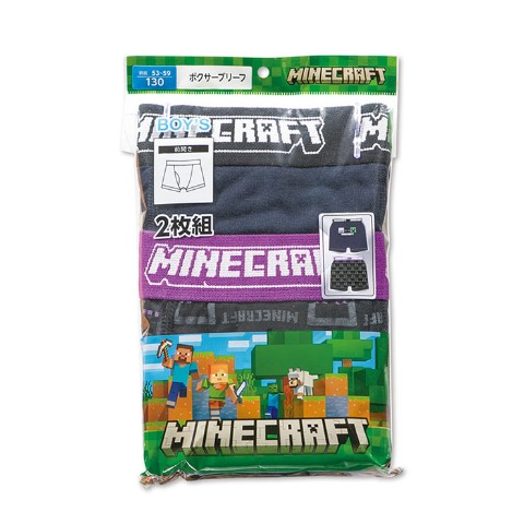 ボーイズ 2枚組ボクサーブリーフ（120-150cm・マインクラフト）