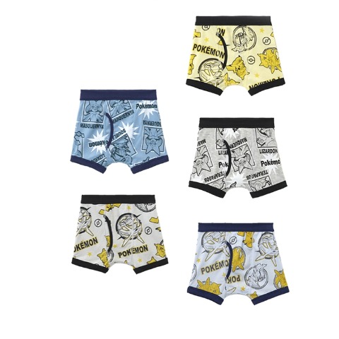 ボーイズ 5枚組ボクサーブリーフ（110-140cm・ポケットモンスター）