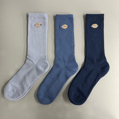 メンズ　3足組クルーソックス（FIBER HEAT×ディッキーズ）