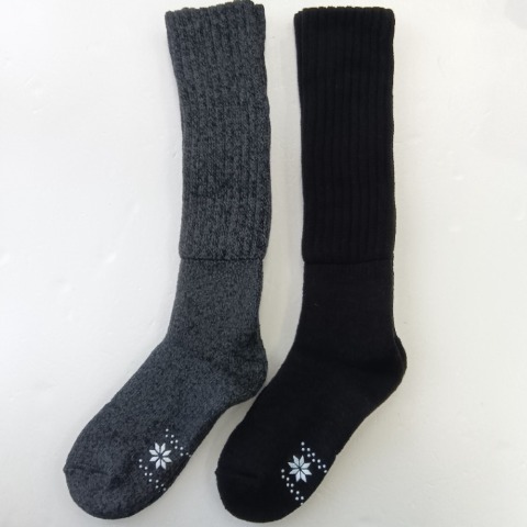 メンズ　2足組総パイル裏起毛ハイソックス（FIBER HEAT SUPER PREMIUM）