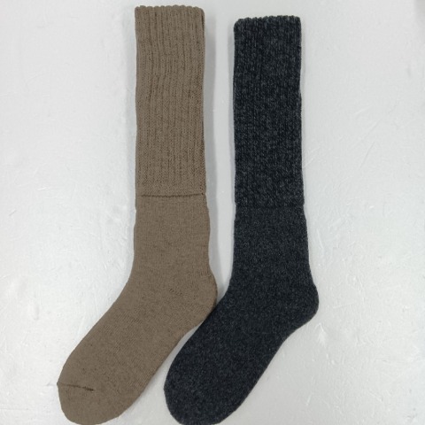 メンズ　2足組総パイル裏起毛ハイソックス（FIBER HEAT SUPER PREMIUM）