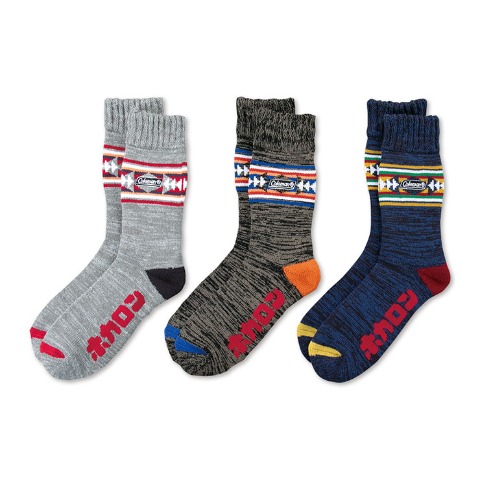 メンズ　3足組ソックス（Coleman×ホカロン）