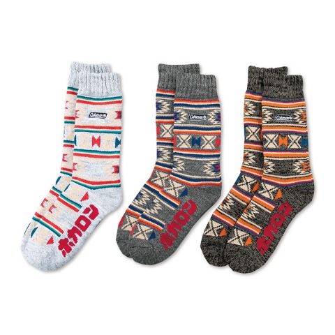 メンズ　3足組ソックス（Coleman×ホカロン）