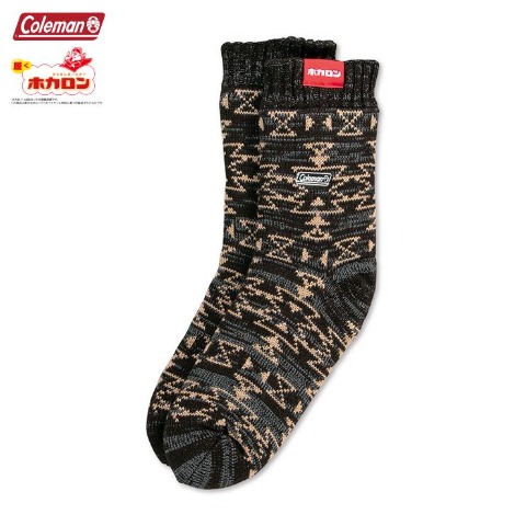 メンズ　裏ボア総パイルソックス（Coleman×ホカロン）