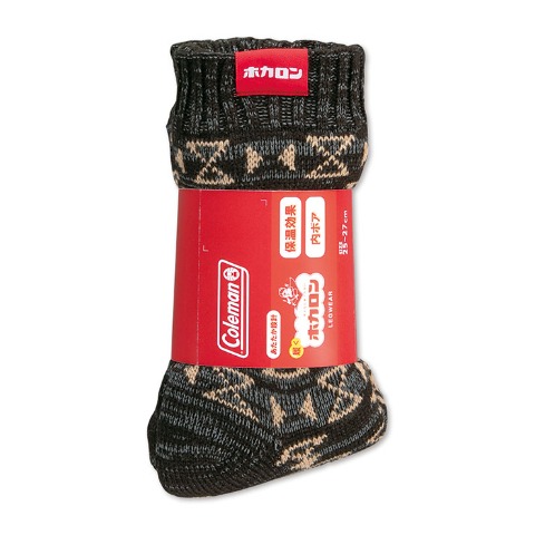 メンズ　裏ボア総パイルソックス（Coleman×ホカロン）
