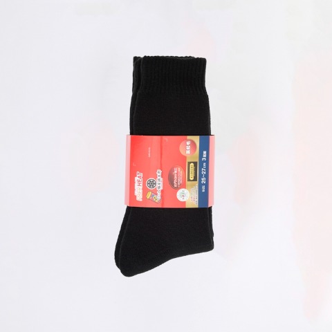 メンズ　3足組ソックス（FIBER HEAT×八幡屋礒五郎）