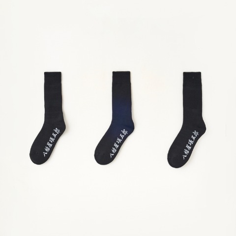 メンズ　3足組ソックス（FIBER HEAT×八幡屋礒五郎）