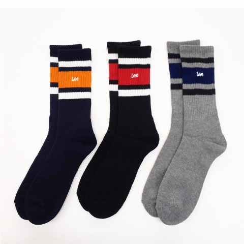 メンズ　3足組ソックス（Lee）