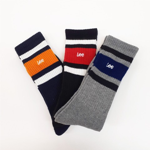 メンズ　3足組ソックス（Lee）