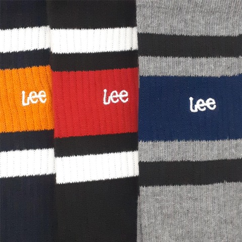 メンズ　3足組ソックス（Lee）