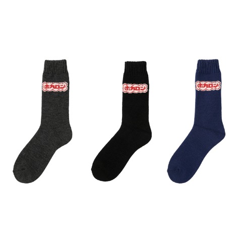 メンズ　3足組ソックス（FIBER HEAT×ホカロン）