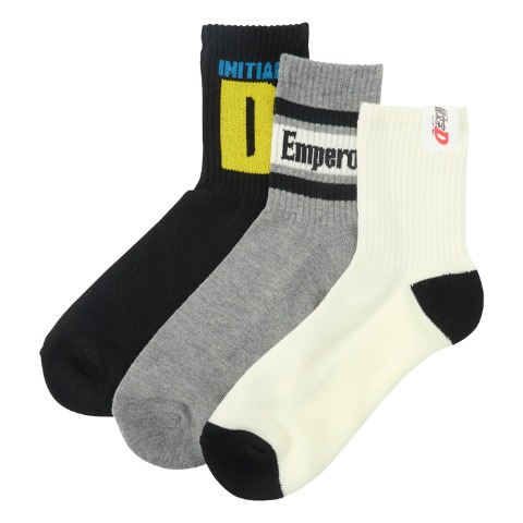 メンズ　3足組ソックス（頭文字D）