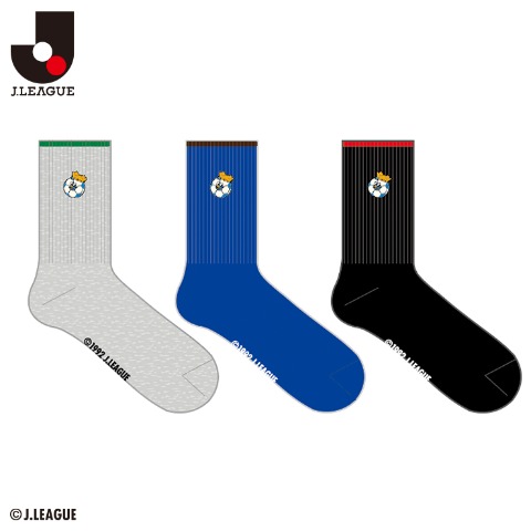 メンズ　3足組ソックス（Jリーグ）