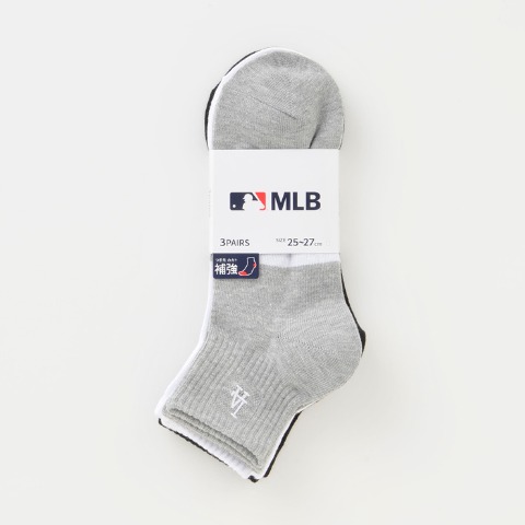 メンズ 3足組ショートソックス（MLB）