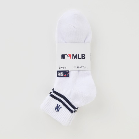メンズ 3足組ショートソックス（MLB）