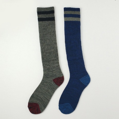 メンズ　2足組裏起毛パイルハイソックス（FIBER HEAT SUPER PREMIUM）