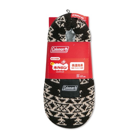 メンズ　ルームソックス（Coleman×ホカロン）