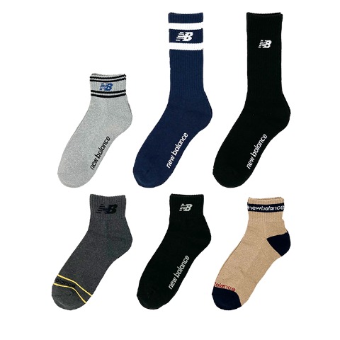 メンズ　6足組ソックス（ニューバランス）