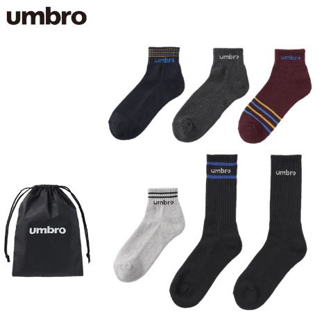メンズ　6足組ソックス（アンブロ）