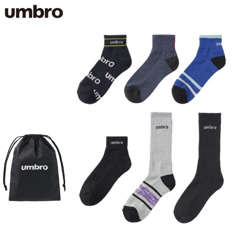 メンズ　6足組ソックス（アンブロ）