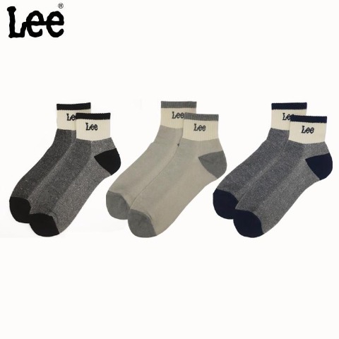 メンズ　3足組ソックス（Lee）