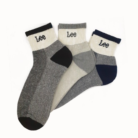 メンズ　3足組ソックス（Lee）