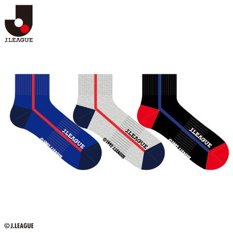 メンズ　3足組ソックス（Jリーグ）