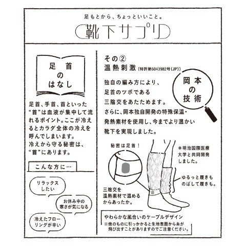 レディース　ハイソックス（靴下サプリ まるでこたつソックス）