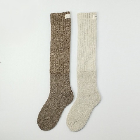 レディース　2足組裏起毛総パイルハイソックス（FIBER HEAT SUPER PREMIUM）