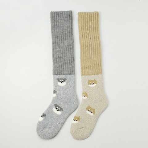 レディース　2足組裏起毛総パイルハイソックス（FIBER HEAT SUPER PREMIUM）