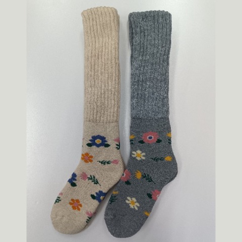 レディース　2足組総パイル裏起毛ハイソックス（FIBER HEAT SUPER PREMIUM）